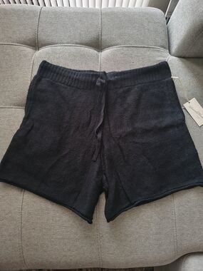 Universal Thread Black High-Waist Knit Lounge Shorts